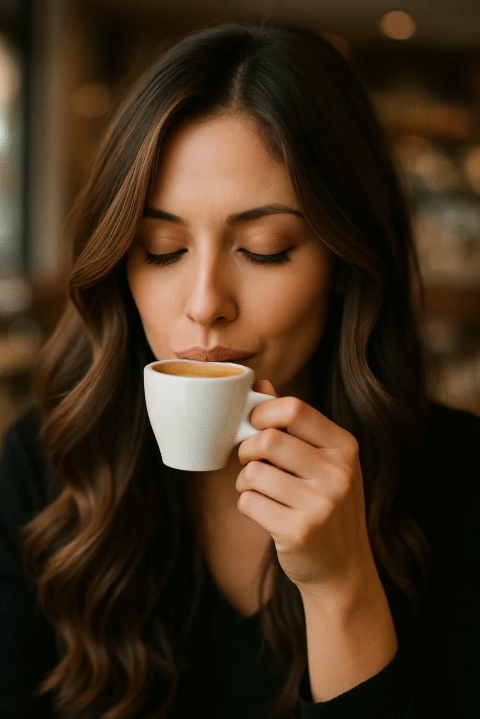 Mocha and dark chocolate brown hair color