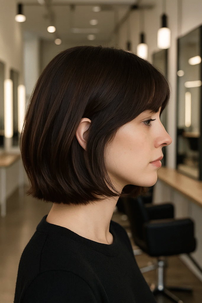 Blunt cut with refreshing soft long layers for 2025

