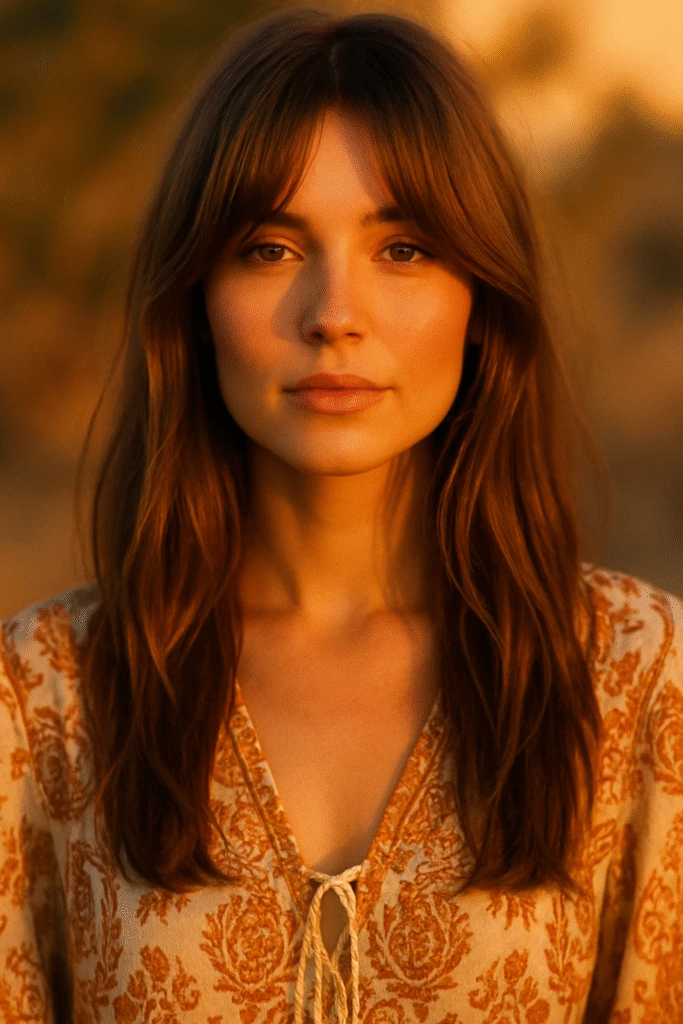 Long layered straight hair — movement-rich style for dynamic looks

