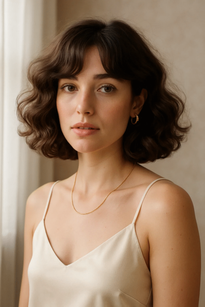 Cloud curls hairstyle on medium hair — bouncy and dimensional with airy waves