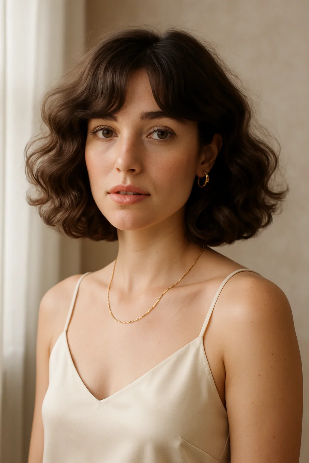 Cloud curls hairstyle on medium hair — bouncy and dimensional with airy waves