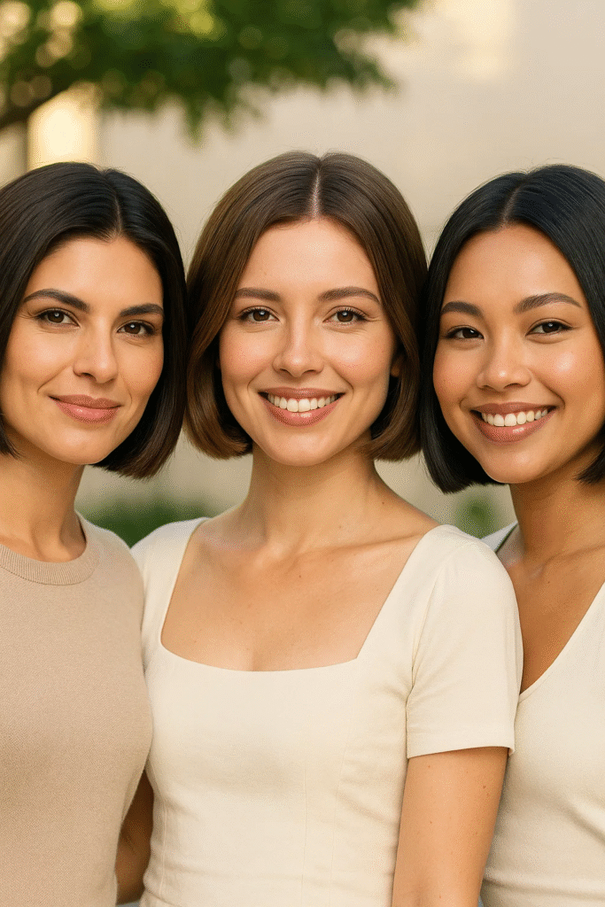 Riviera Bob Haircut tailored for all face shapes with flattering layers