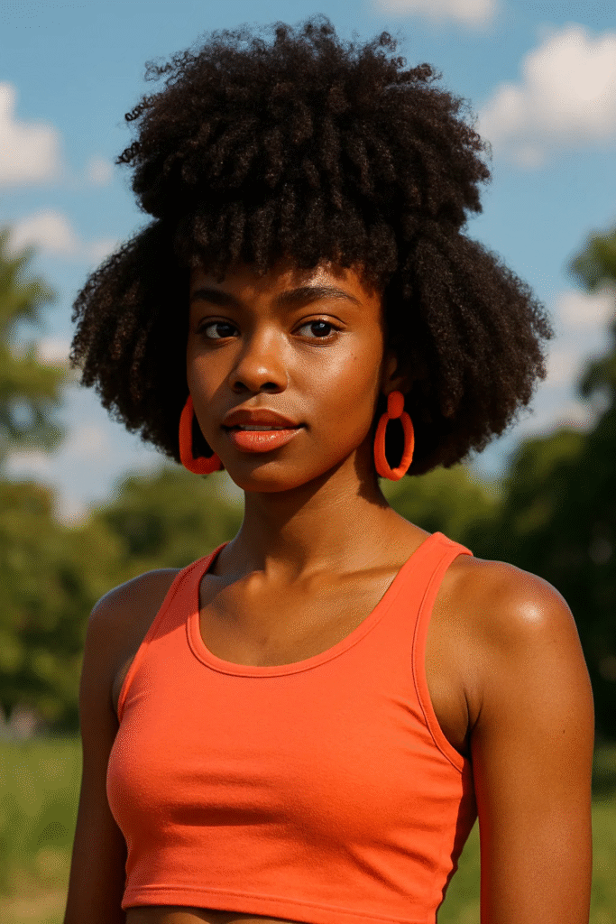 Jellyfish haircut on curly hair showing volume and shape in layered structure