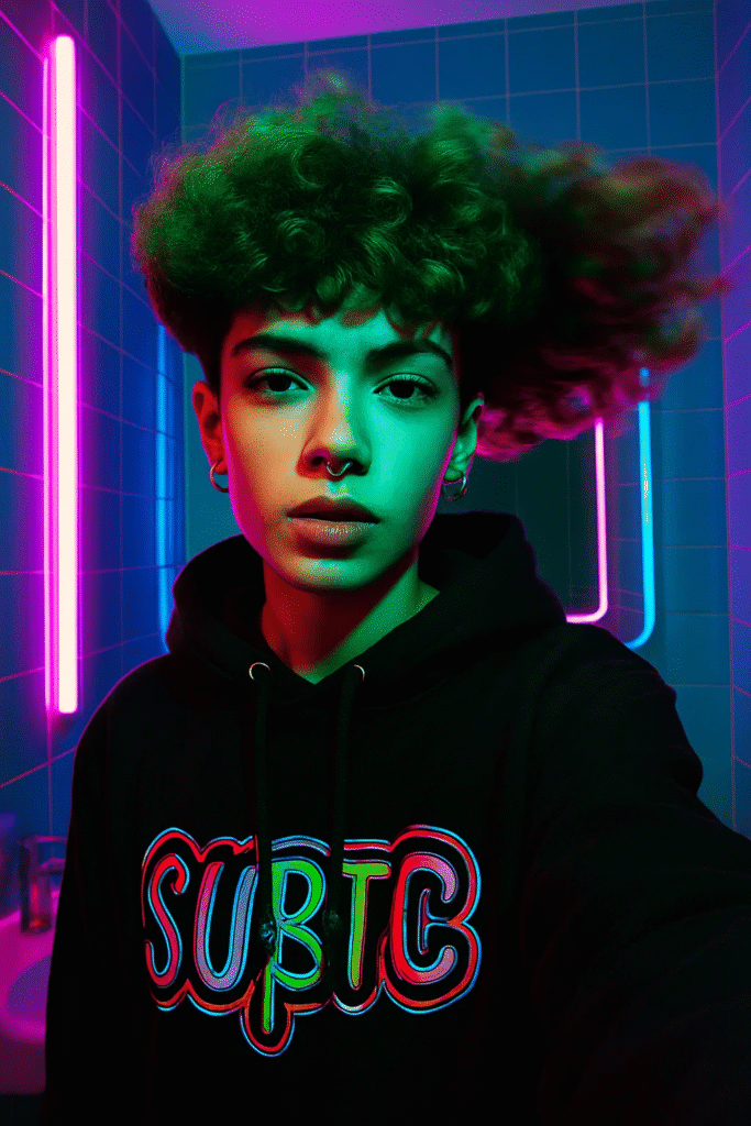 Broccoli Haircut Tutorial look styled for TikTok transformation video