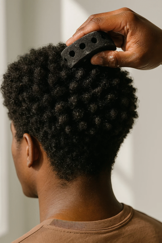 Broccoli Haircut Tutorial explaining how to define curls on straight hair