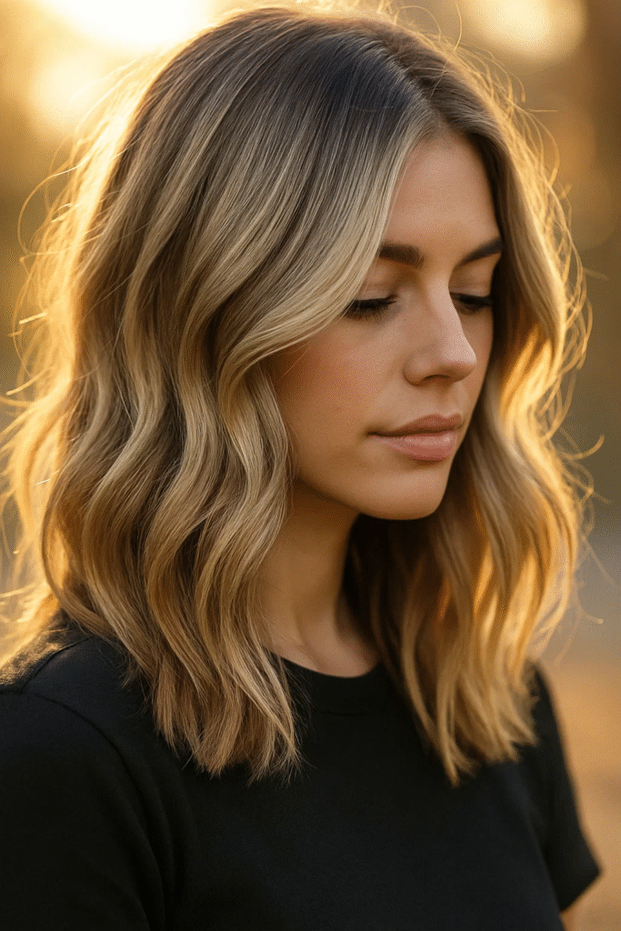 Champagne Blonde Balayage with natural glow