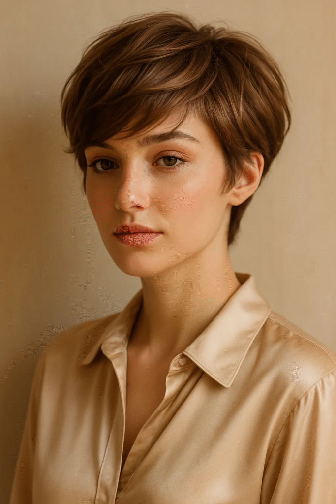 Soft and fierce pixie cut style reflecting 2025 hair trends