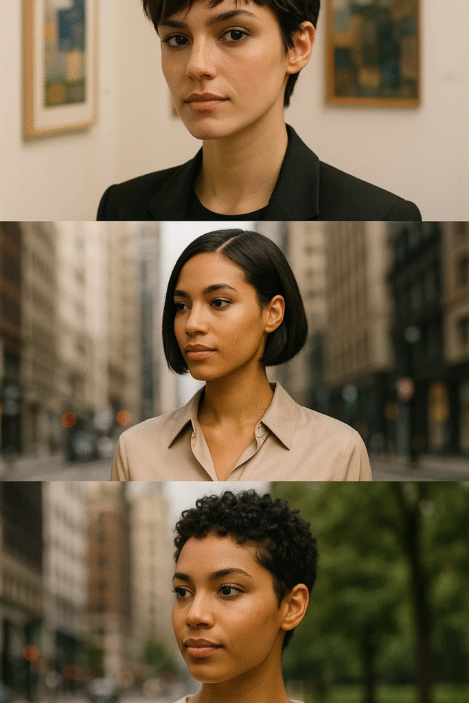 Diverse pixie cut styles trending in 2025 for all face shapes