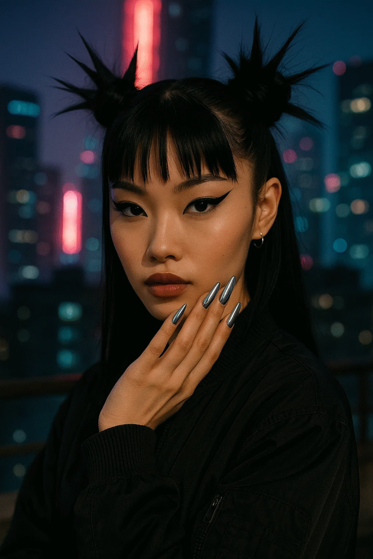 Double spiky buns styled for an edgy updo — Spiky Buns Tutorial inspiration.