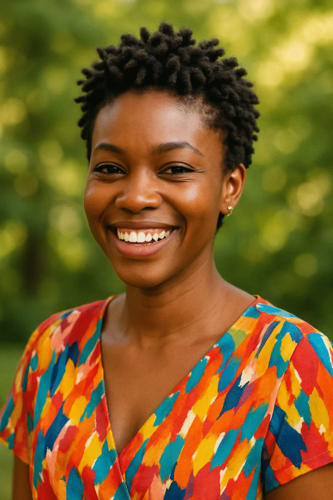 Short Natural Twist-Out – Soft Textured Haircut for Black Women