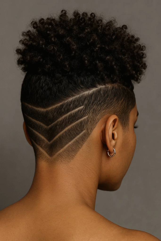 Coily Undercut – Artistic Short Haircut for Black Women