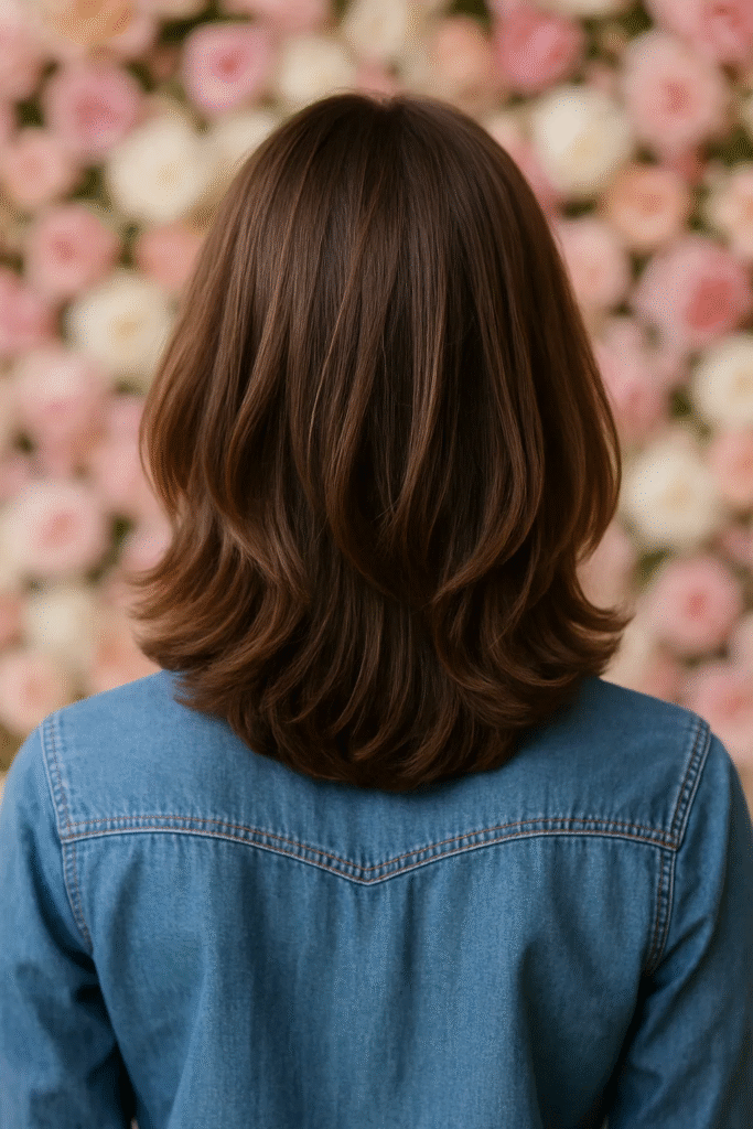 U-cut shoulder length cuts for fine hair with volume-enhancing layers