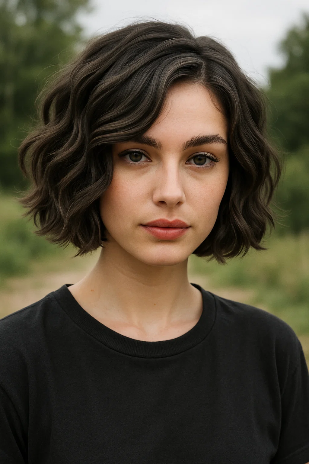 Ghost waves hairstyle tutorial for short bob hair