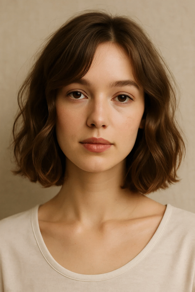 collarbone-length cuts with soft waves flattering different face shapes