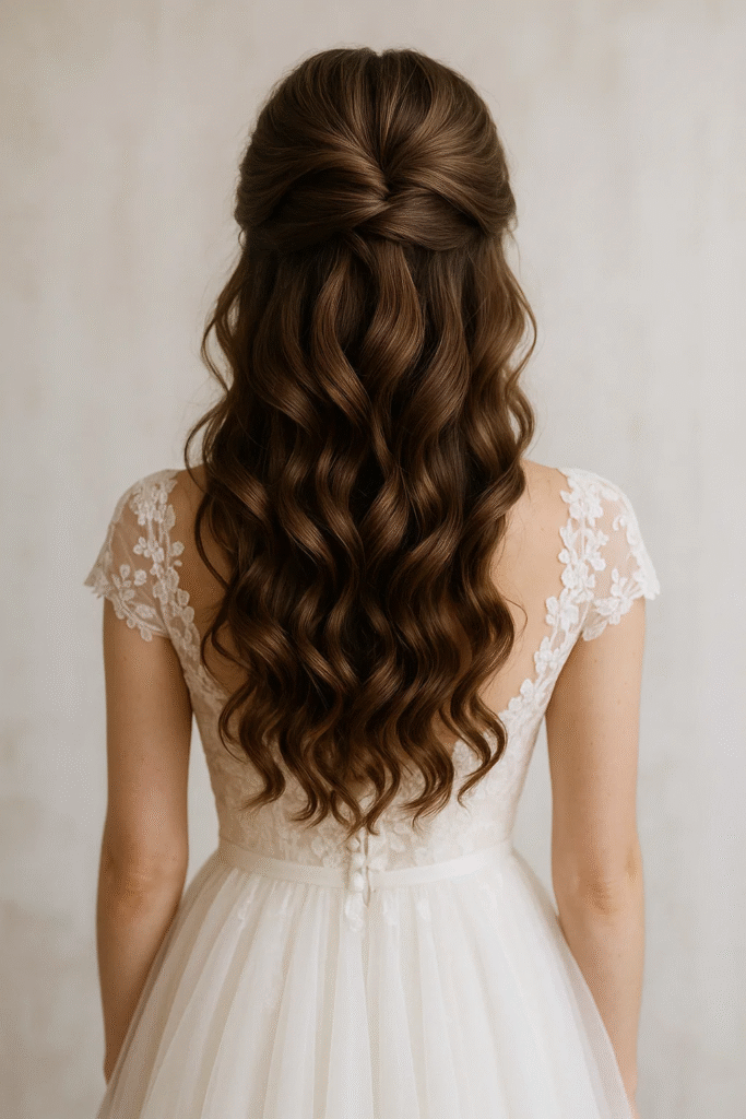 Half-up half-down hairstyle for MOH