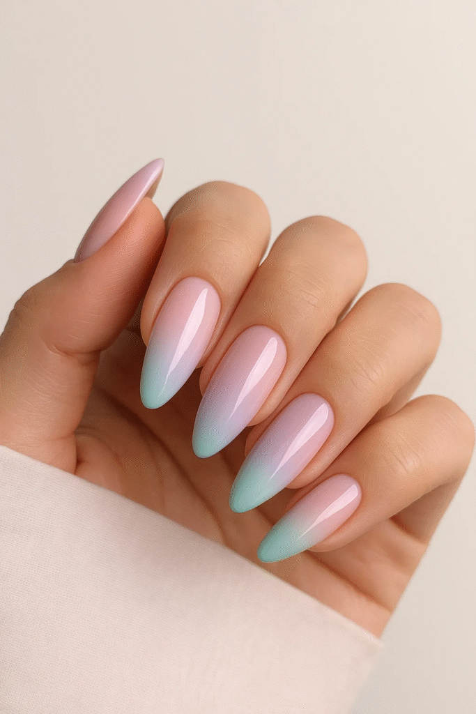 Pastel Ombre Spring Nails – Perfect Spring Nail Designs