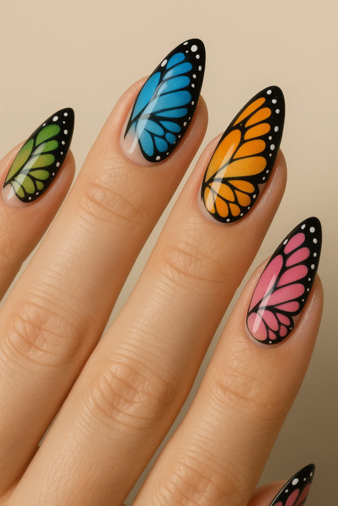 Butterfly Wing Nail Art – Spring Nail Designs