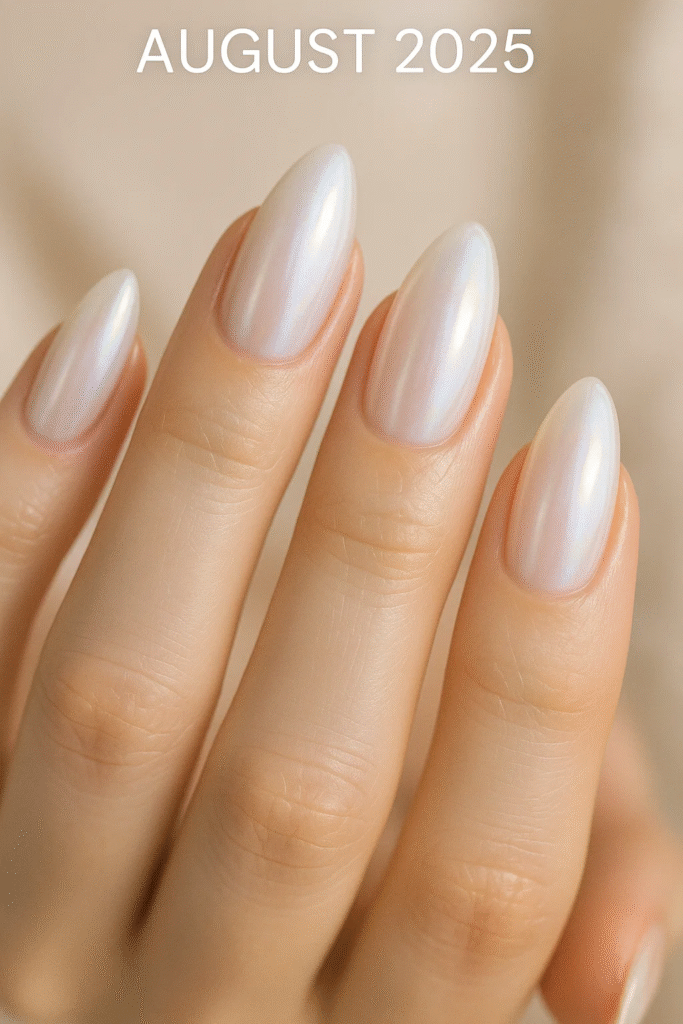 pearlescent opal effect august 2025 nails