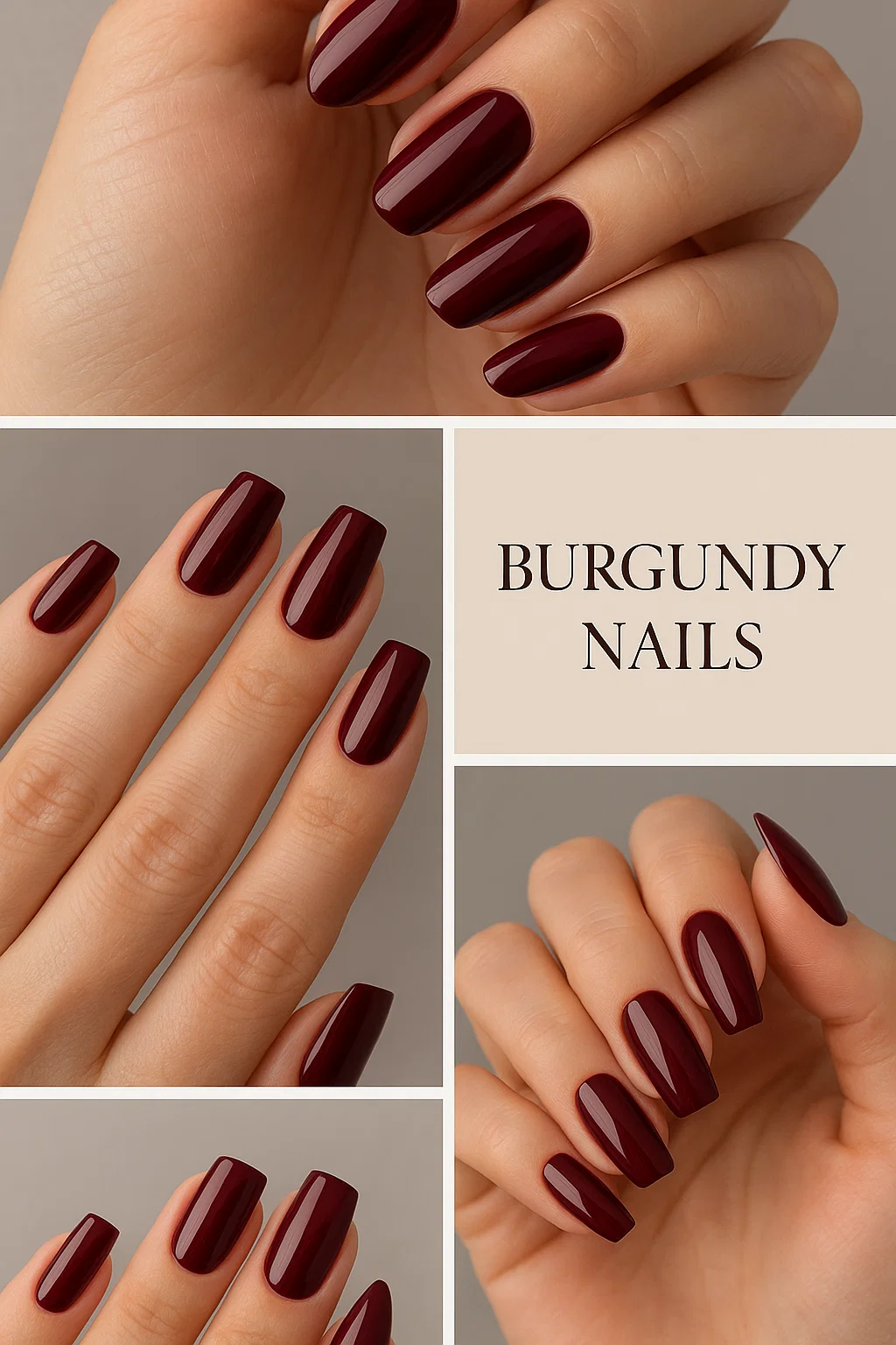 burgundy glitter nails 2025 festive trend