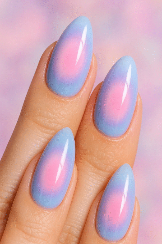 aura nails gradient pastel halo manicure 2025