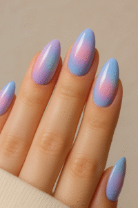 pastel aura nails gradient manicure
