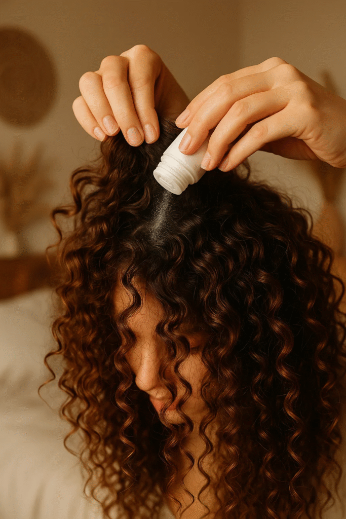 Refreshing Utah Curls Hairstyle with root texture powder for volume